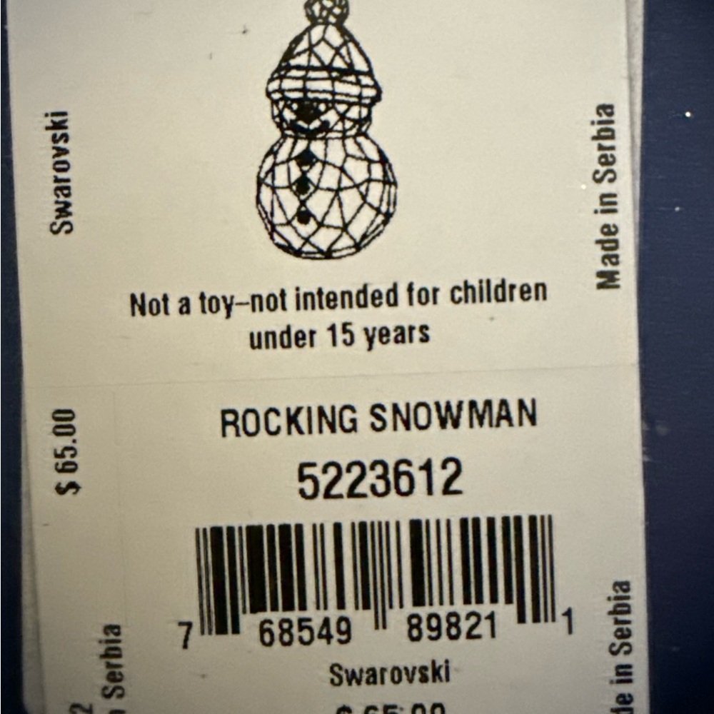 Swarovski Crystal Snowman with Red Hat - Picture 2 of 3